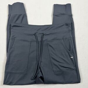 Marika Womens XL Charcoal Gray High Rise Drawstring Joggers Activewear Pants